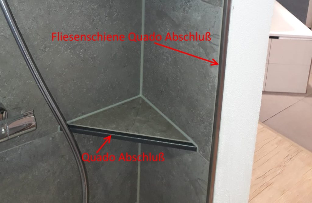 Befliesbare Duschablagen - Unterschied zwischen Quado und Winkel Abschluß
