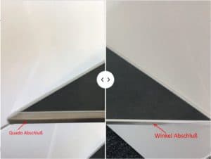 Befliesbare Duschablagen - Unterschied zwischen Quado und Winkel Abschluß